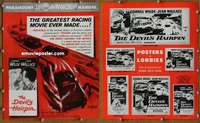 h198 DEVIL'S HAIRPIN movie pressbook '57 Cornel Wilde, car racing!