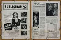 h213 DON'T BOTHER TO KNOCK Spanish/U.S. movie pressbook '52 Marilyn Monroe