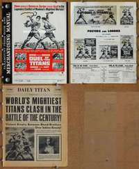 h229 DUEL OF THE TITANS movie pressbook '63 Hercules vs. Tarzan!