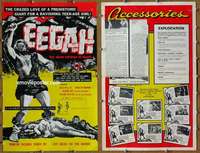 h233 EEGAH movie pressbook '62 Richard Kiel as cave man!