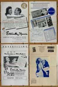 h244 ETERNALLY YOURS movie pressbook '39 Loretta Young, Niven