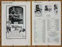 h383 HUCKLEBERRY FINN movie pressbook '74 Mark Twain classic!