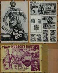 h384 HUDSON'S BAY movie pressbook '40 Paul Muni, Gene Tierney