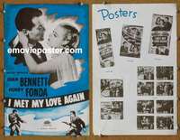 h389 I MET MY LOVE AGAIN movie pressbook R48 Joan Bennett, Fonda