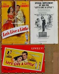 h447 LET'S LIVE A LITTLE movie pressbook '48 Hedy Lamarr, Cummings