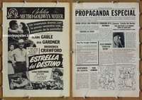 h458 LONE STAR Spanish/U.S. movie pressbook '51 Clark Gable, Ava Gardner