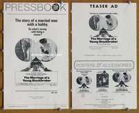 h502 MARRIAGE OF A YOUNG STOCKBROKER movie pressbook '71 voyeurism!