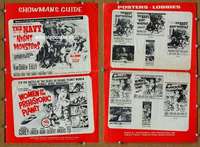 h850 WOMEN OF PREHISTORIC PLANET/NAVY VS NIGHT MONSTERS movie pressbook '66