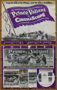 h608 PRINCE VALIANT movie pressbook '54 Robert Wagner, James Mason