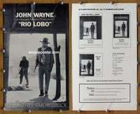 h635 RIO LOBO movie pressbook '71 Hawks, Give 'em Hell, John Wayne!