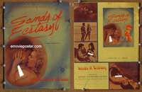 h649 SANDS OF ECSTASY movie pressbook '68 sizzling sex on the sand!