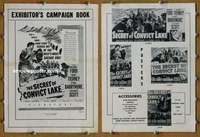 h658 SECRET OF CONVICT LAKE movie pressbook '51 Glenn Ford, Tierney
