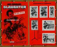 h685 SLAUGHTER movie pressbook '72 Jim Brown, Akimoto artwork!