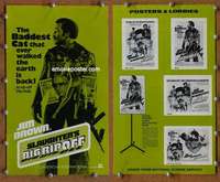 h686 SLAUGHTER'S BIG RIPOFF movie pressbook '73 baddest cat Jim Brown!