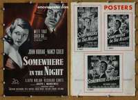 h694 SOMEWHERE IN THE NIGHT movie pressbook '46 Hodiak, film noir!