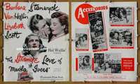 h713 STRANGE LOVE OF MARTHA IVERS movie pressbook '46 Stanwyck, noir!