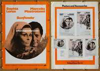 h722 SUNFLOWER movie pressbook '70 Vittorio De Sica, Sophia Loren