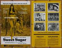 h726 SWEET SUGAR movie pressbook '72 warm wildcats get what they want!