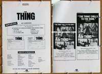 h757 THING movie pressbook supplement '82 John Carpenter, Russell