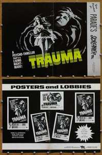 h794 TRAUMA movie pressbook '62 psycho-thriller nightmare!