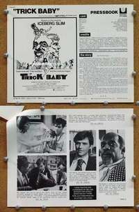 h798 TRICK BABY movie pressbook '73 Iceberg Slim, Kiel Martin