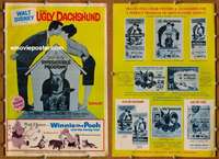 h808 UGLY DACHSHUND/WINNIE THE POOH & THE HONEY TREE movie pressbook '66