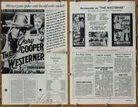 h826 WESTERNER movie pressbook R54 Gary Cooper, Walter Brennan