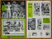 h834 WHITE ORCHID movie pressbook '54 William Lundigan, Peggie Castle