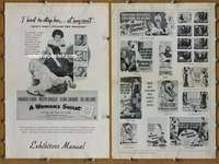 h848 WOMAN'S SECRET movie pressbook '49 Maureen O'Hara, Douglas
