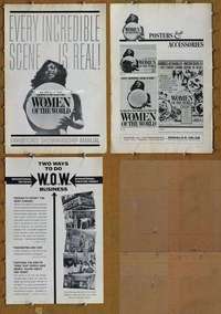 h851 WOMEN OF THE WORLD movie pressbook '63 mind & body secrets!