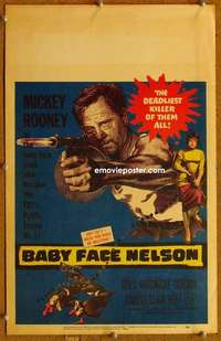 g020 BABY FACE NELSON window card movie poster '57 Mickey Rooney