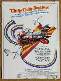 g055 CHITTY CHITTY BANG BANG window card movie poster '69 Dick Van Dyke