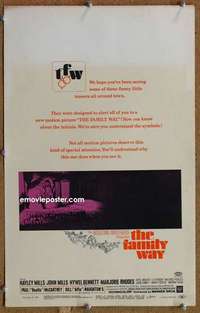 g093 FAMILY WAY window card movie poster '66 Hayley & John Mills, Boulting