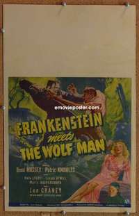 g001 FRANKENSTEIN MEETS THE WOLF MAN window card movie poster '43 Bela Lugosi