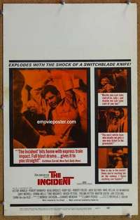 g138 INCIDENT window card movie poster '68 Martin Sheen, Tony Musante