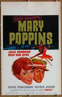 g159 MARY POPPINS window card movie poster '64 Julie Andrews, Walt Disney
