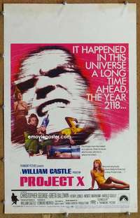 g197 PROJECT X window card movie poster '68 William Castle, Chris George