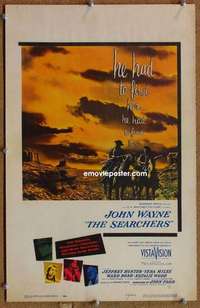 g205 SEARCHERS window card movie poster '56 John Wayne, John Ford, Hunter