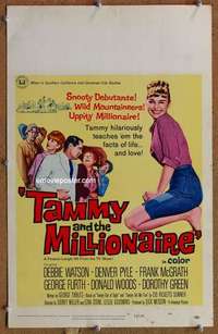g226 TAMMY & THE MILLIONAIRE window card movie poster '67 Debbie Watson