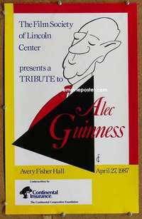 g237 TRIBUTE TO ALEC GUINESS window card movie poster '87 stage, cool art!