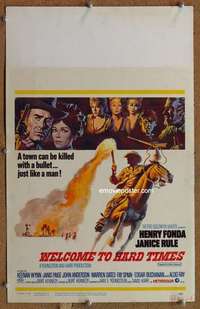 g246 WELCOME TO HARD TIMES window card movie poster '67 Henry Fonda western!
