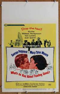 g247 WHAT'S SO BAD ABOUT FEELING GOOD window card movie poster '68 Peppard