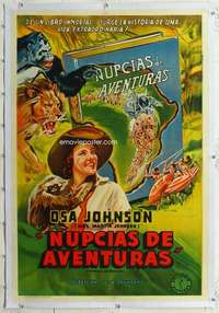m307 I MARRIED ADVENTURE linen Argentinean movie poster '40