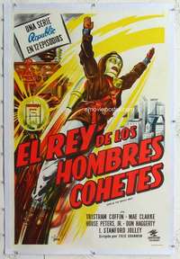 m309 KING OF THE ROCKET MEN linen Argentinean movie poster '49