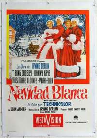 m323 WHITE CHRISTMAS linen Argentinean movie poster '54 Crosby