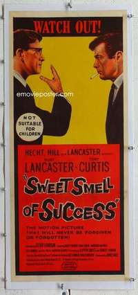 m135 SWEET SMELL OF SUCCESS linen Aust daybill movie poster '57 Curtis