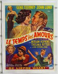 m197 MATING SEASON linen Belgian movie poster '51 Gene Tierney