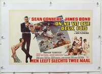 m206 YOU ONLY LIVE TWICE linen Belgian movie poster '67 Connery, Bond