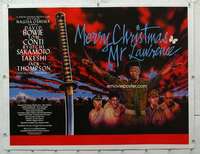 m335 MERRY CHRISTMAS MR LAWRENCE linen British quad movie poster '83
