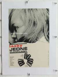 m161 LOVES OF A BLONDE linen Czech movie poster '65 Milos Forman